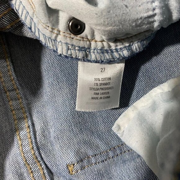 Harper Cropped Jeans Womens Size 29 Blue Mid Rise Medium Wash Ripped Denim - Picture 5 of 11